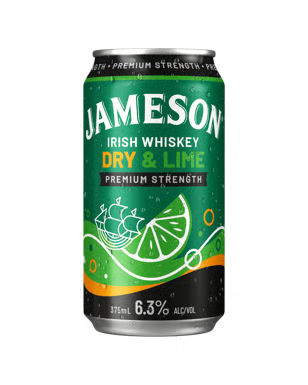 JAMESON DRY&LIME 6.3%12PK375ML