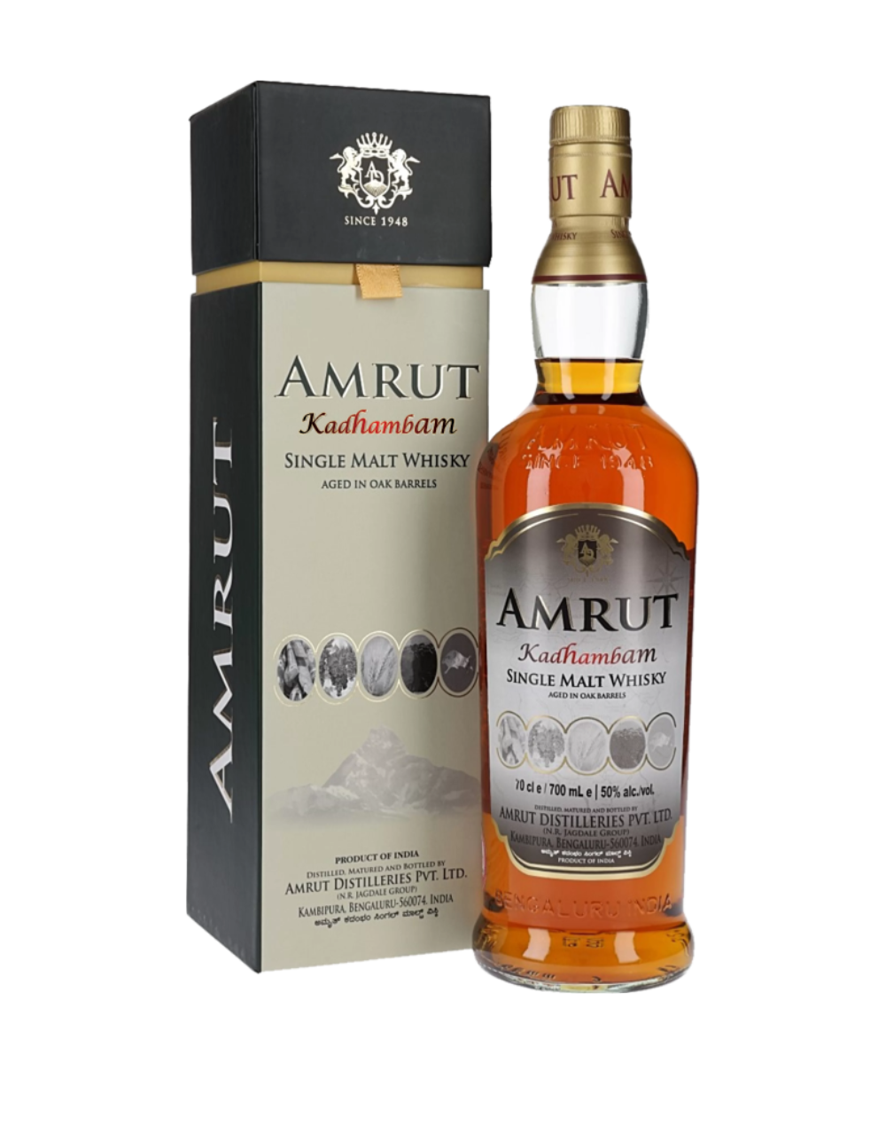 Amrut Kadhambam Single Malt Indian Whisky 700ml