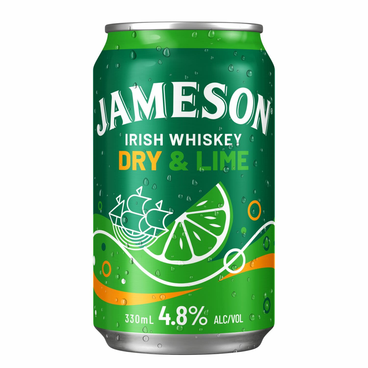 JAMESON DRY&LIME 4.8% 330ML
