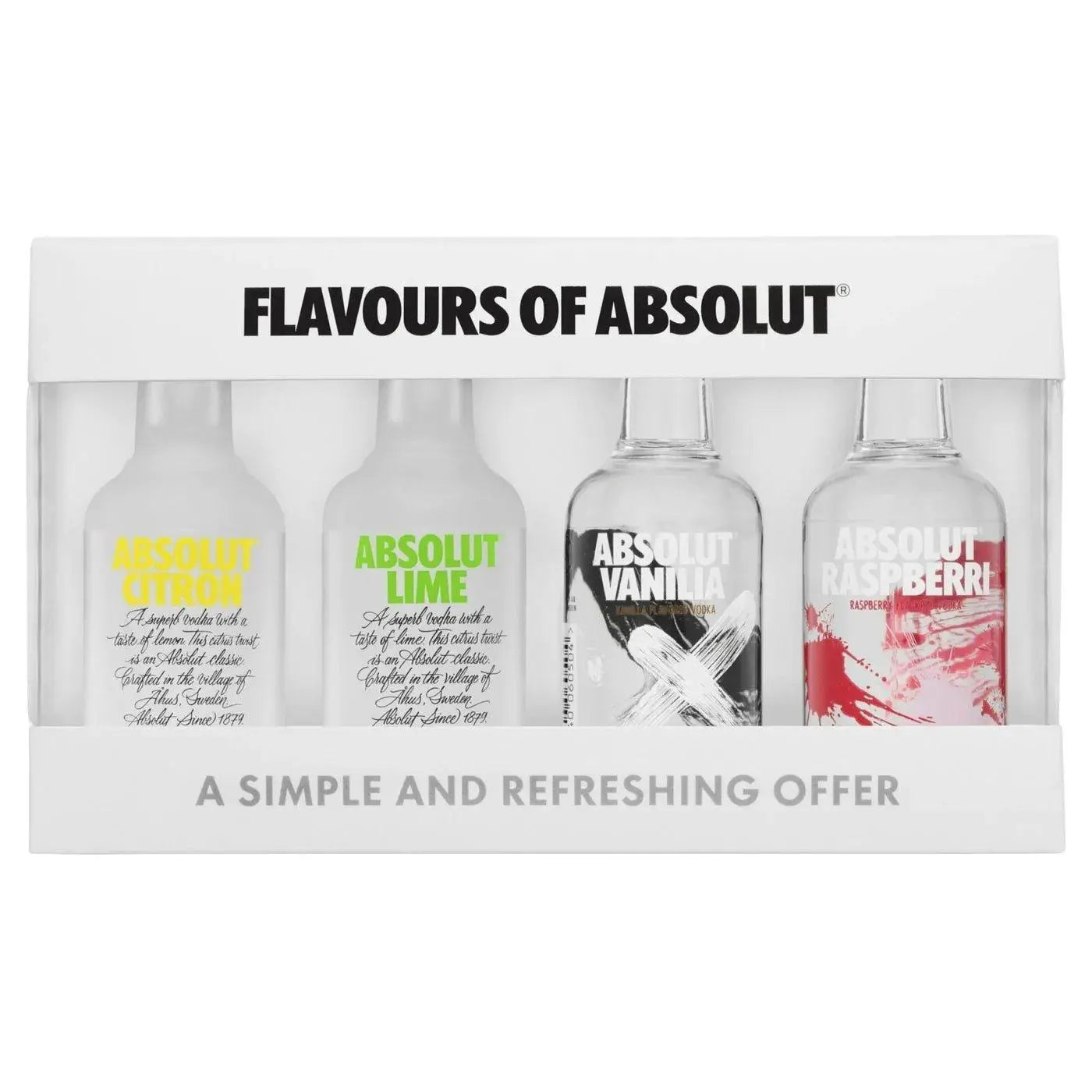 ABSOLUT FLAVOURS 4PK 50ML MINS