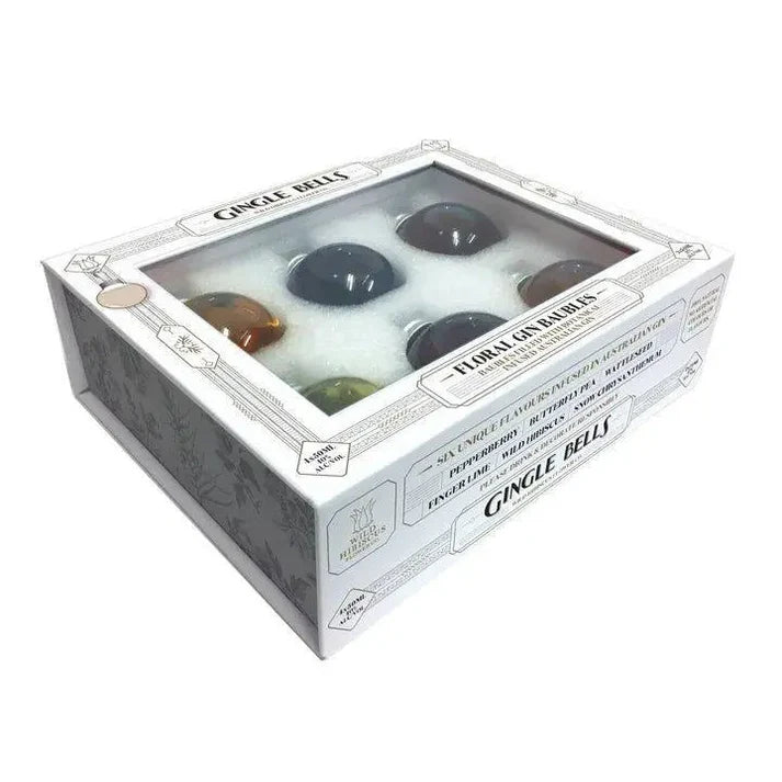 Gingle Bells Floral Gin Filled Baubles - Boxed Set of 6