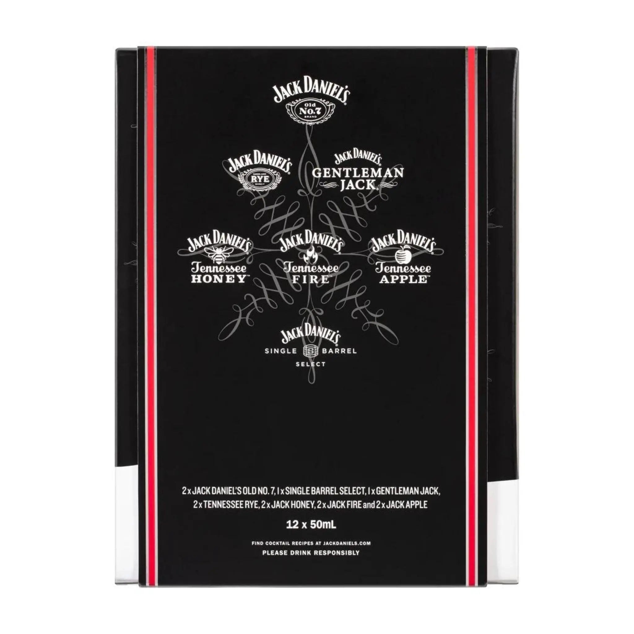 Jack Daniel's Tennessee Whiskey 12 Day Calendar 12 X 50ml