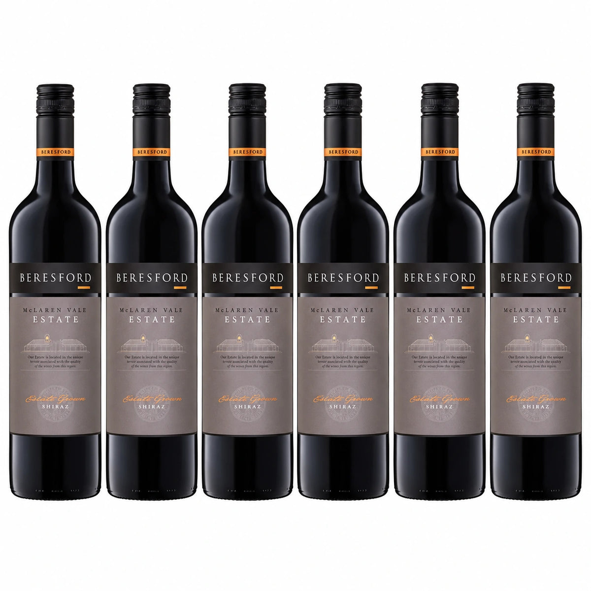 Beresford Estate Shiraz 750ML — 6-bottle arrangement (illustrative)