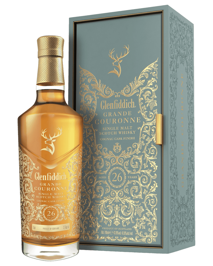 Glenfiddich 26 Year Old Grande Couronne Single Malt Scotch Whisky 700ml bottle and box