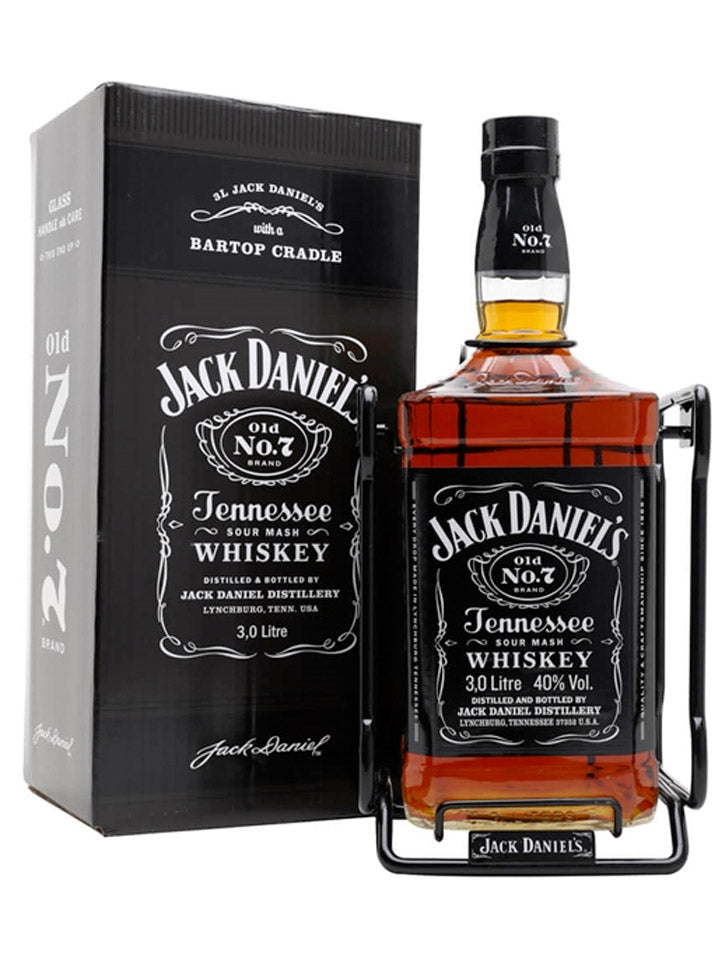Jack Daniel's Old No. 7 Tennessee Whiskey 3L with cradle