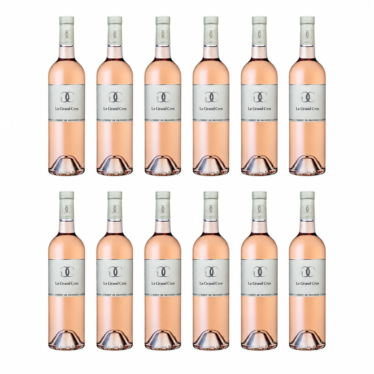 Le Grand Cros L'Esprit de Provence Rosé 2024 750ml — 12-bottle arrangement (illustrative)