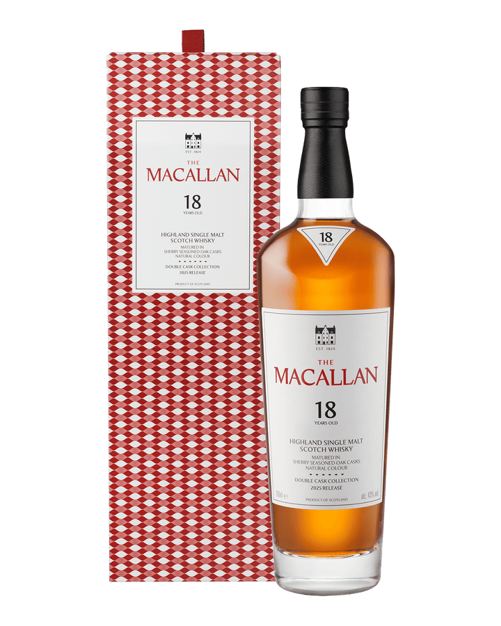 The Macallan 18 Year Old Double Cask Single Malt Scotch Whisky 700ml bottle and box