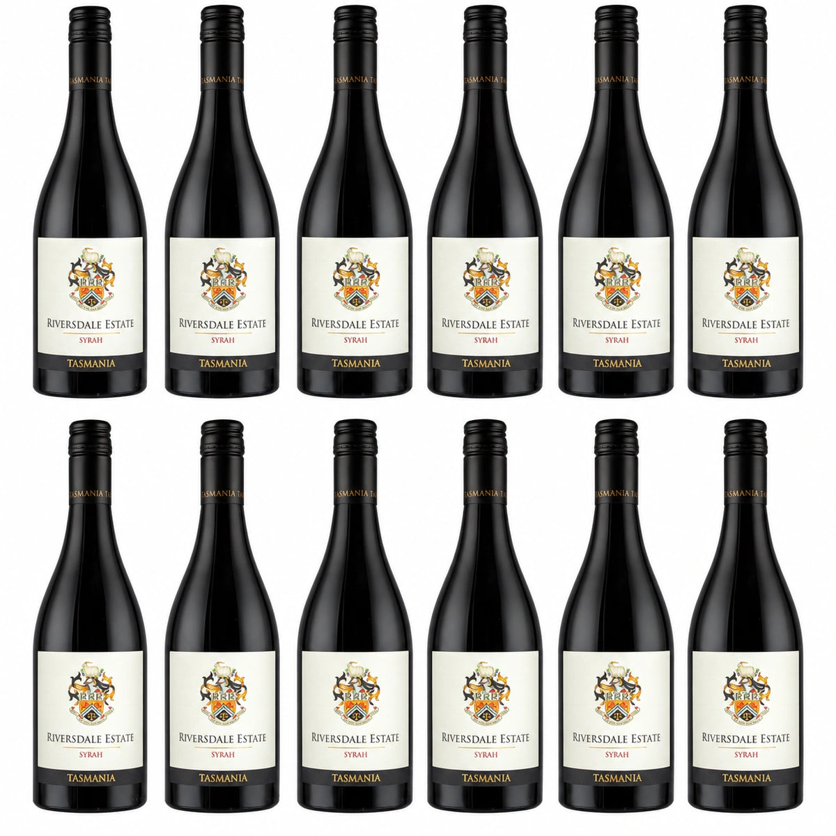 Riversdale Estate Selection Syrah 2023 750ml — 12-bottle arrangement (illustrative)