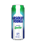 Absolut Vodka and Sprite 5% 330ml can, sold as six four-packs