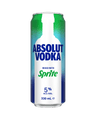 Absolut Vodka and Sprite 5% 330ml can, sold as six four-packs