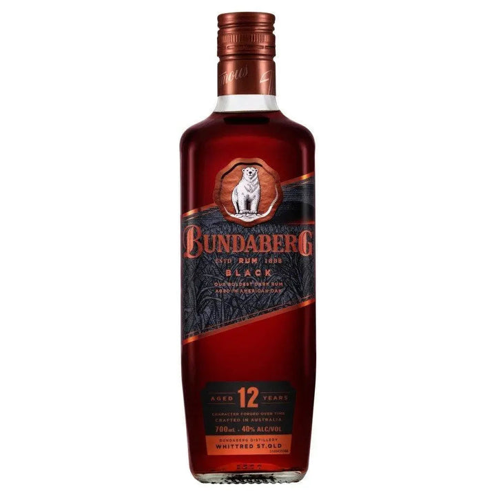 Bundaberg Black 12 Year Old Rum 700ml bottle