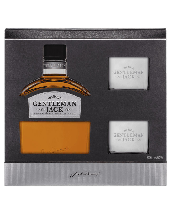 Gentleman Jack Tennessee Whiskey 700ml and two-glass gift pack