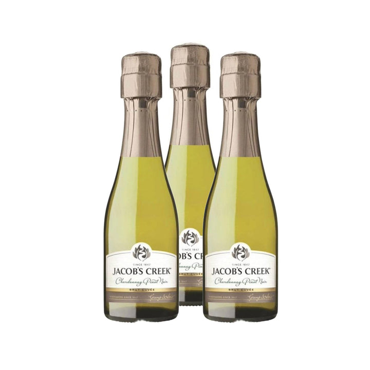 Jacob's Creek Chardonnay Pinot Noir Brut Cuvee three 200ml bottles
