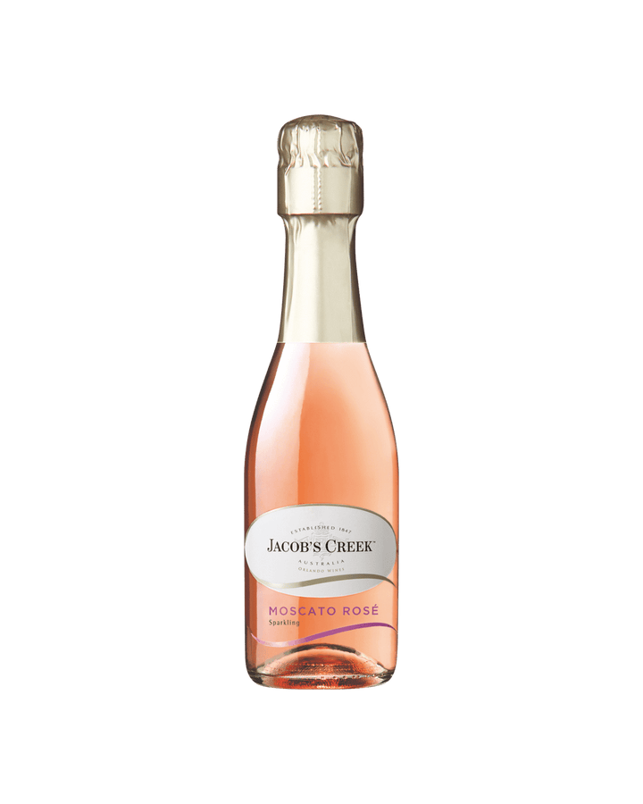 Jacob's Creek Sparkling Moscato Rosé 200ml bottle, sold in a three-pack