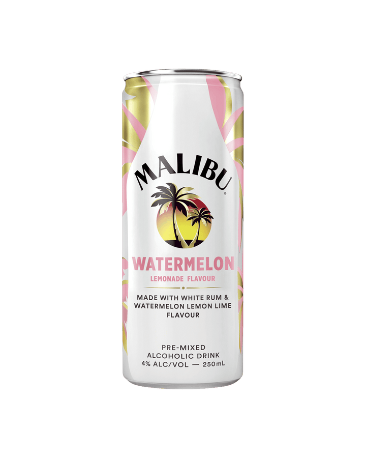 Malibu Watermelon Lemonade 4% 250ml can, sold as six four-packs