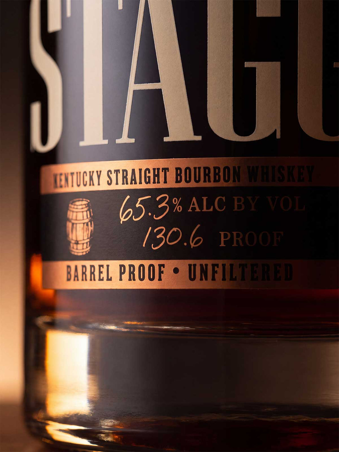 Stagg Kentucky Hug Single Barrel Bourbon Whiskey 750ml — 65.3% ABV label detail